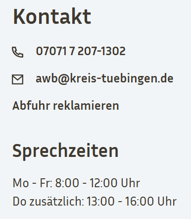 Screenshot Footer: Kontakt