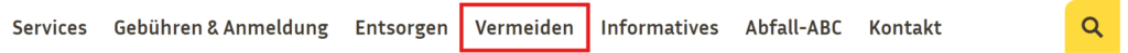 Screenshot Hauptmenü: Vermeiden