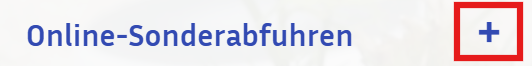 Screenshot Hauptmenü: Menüpunkt zum Aufklappen